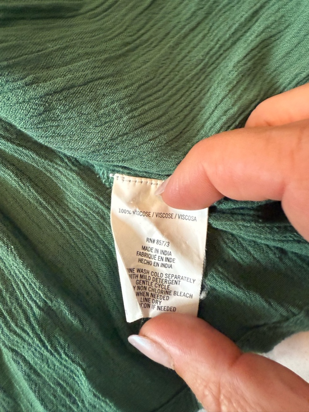 O’Neil Emerald Green Puff-Sleeve Peplum Blouse - Picture 4 of 6